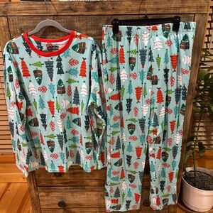 Jammies for your Families Holiday Tree Pattern Pajama Set